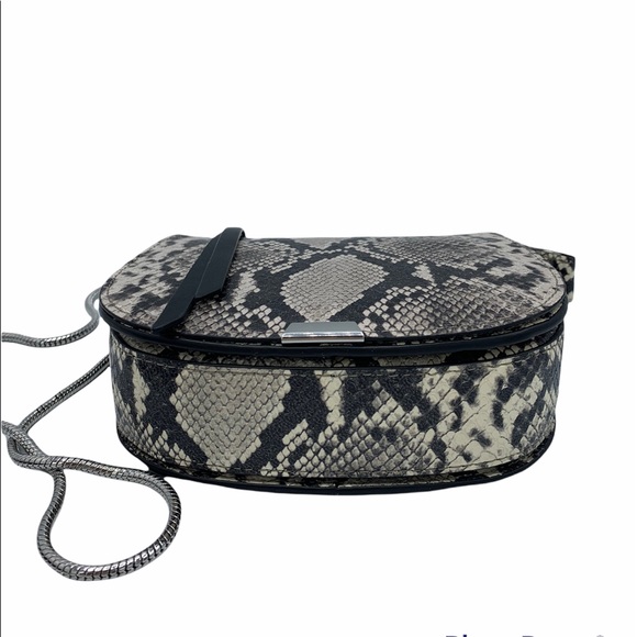 AllSaints Small Ely Leather Embossed Snakeskin Bag - Picture 8 of 15